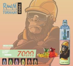 RandM Vape Flavors - RandM Tornado Dispositivo vape de controle de fluxo de ar 7000 1 unidade 464N8168 ursinho de goma